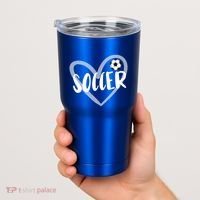 Soccer Heart Cool Gift Tumbler thumb 2