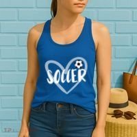 Soccer Heart Cool Gift Women's Tank Top thumb 2