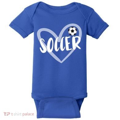 Soccer Heart Cool Gift Baby Bodysuit