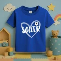 Soccer Heart Cool Gift Toddler T-Shirt thumb 3
