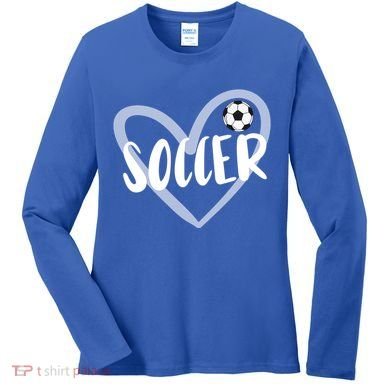 Soccer Heart Cool Gift Women's Long Sleeve Shirt