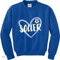 Soccer Heart Cool Gift Kids Sweatshirt thumb 0