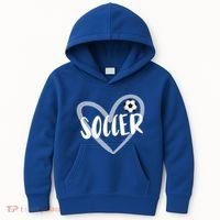 Soccer Heart Cool Gift Kids Hoodie thumb 0