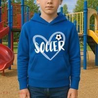 Soccer Heart Cool Gift Kids Hoodie thumb 2