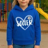 Soccer Heart Cool Gift Kids Hoodie thumb 3