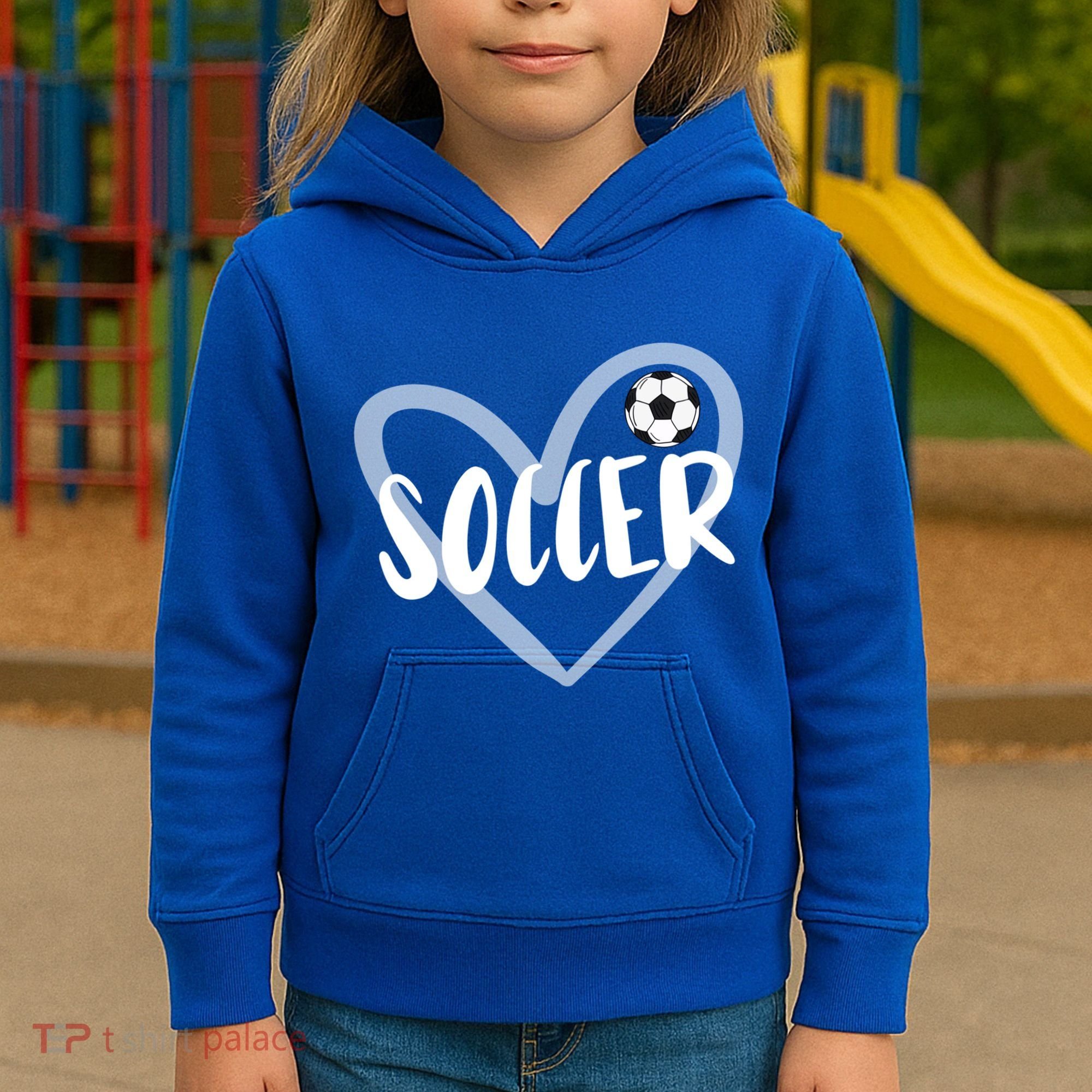 Soccer Heart Cool Gift Kids Hoodie