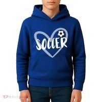 Soccer Heart Cool Gift Kids Hoodie thumb 4