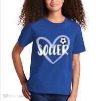 Soccer Heart Cool Gift Kids T-Shirt thumb 2