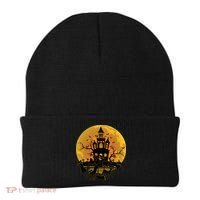 Spooky Halloween Castle Black Cats Beanie thumb 0