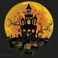 Spooky Halloween Castle Black Cats Beanie thumb 2