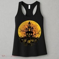 Spooky Halloween Castle Black Cats Women's Tank Top thumb 3