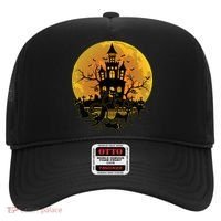 Spooky Halloween Castle Black Cats Hat thumb 0