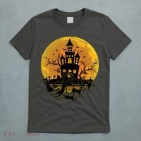 Spooky Halloween Castle Black Cats T-Shirt thumb 5