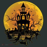 Spooky Halloween Castle Black Cats Coaster thumb 2
