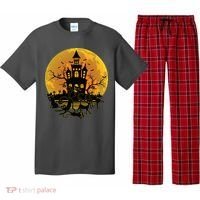 Spooky Halloween Castle Black Cats Pajama Set thumb 0