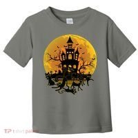 Spooky Halloween Castle Black Cats Toddler T-Shirt thumb 0
