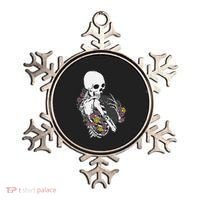 Skeleton Hugging Cat Flowers Skeleton Black Cat Ornament thumb 0