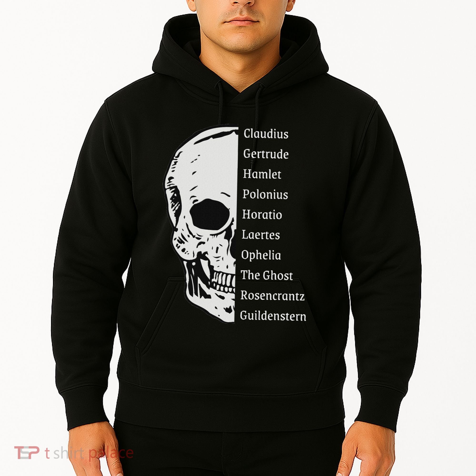 ShakespeareS Hamlet Cast & Skull Hoodie
