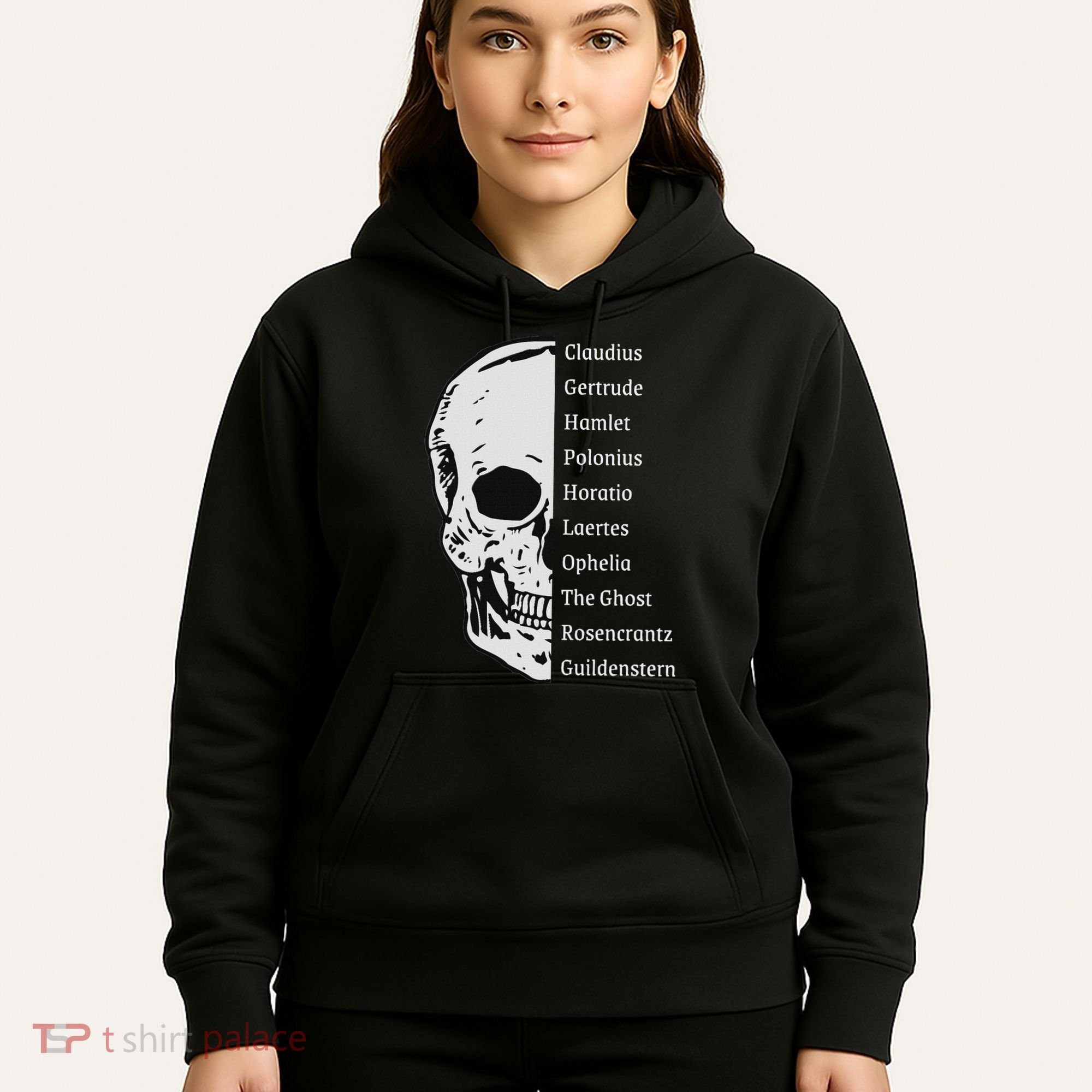 ShakespeareS Hamlet Cast & Skull Hoodie