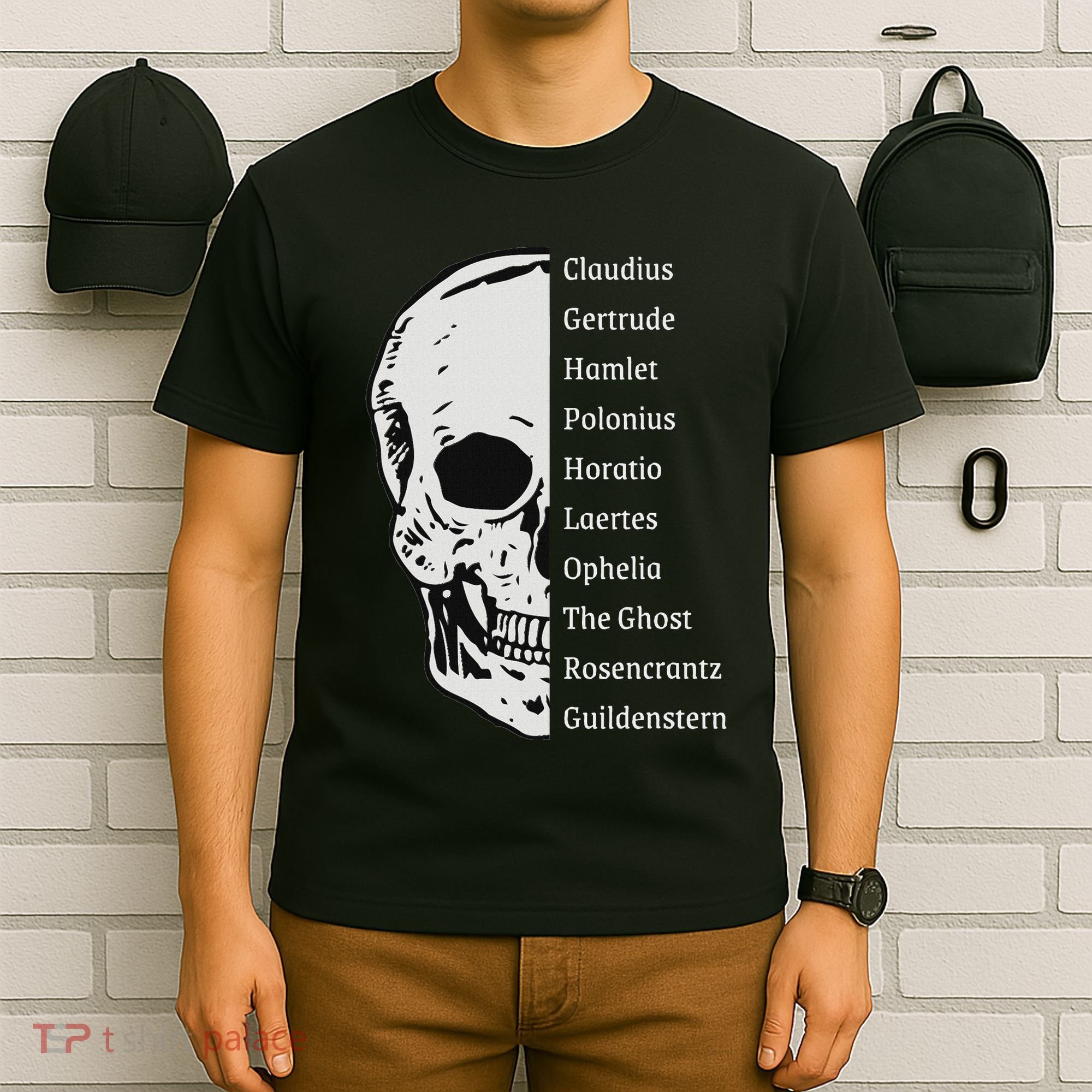 ShakespeareS Hamlet Cast & Skull T-Shirt