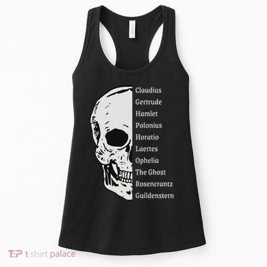 ShakespeareS Hamlet Cast & Skull Women's Tank Top