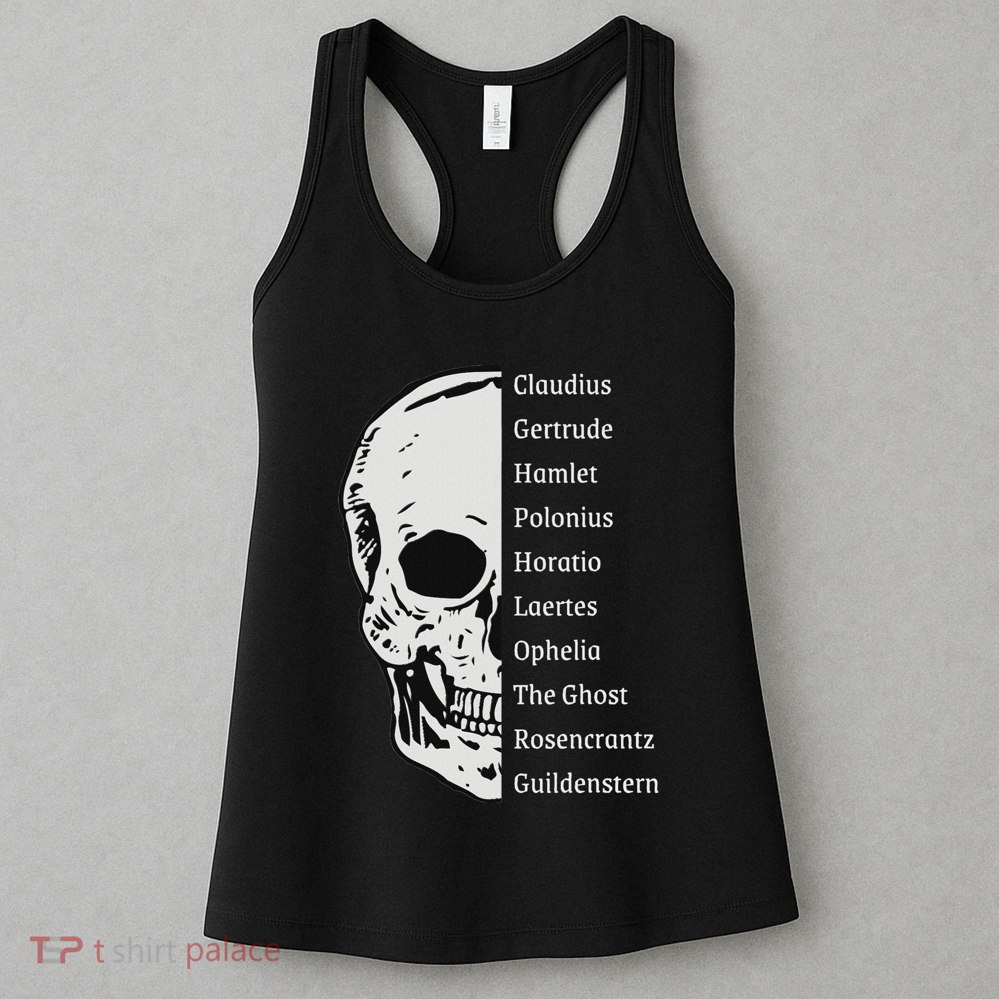 ShakespeareS Hamlet Cast & Skull Women's Tank Top