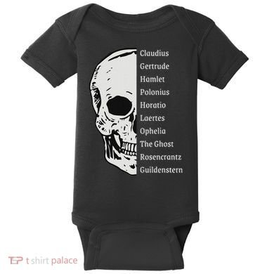 ShakespeareS Hamlet Cast & Skull Baby Bodysuit
