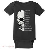 ShakespeareS Hamlet Cast & Skull Baby Bodysuit thumb 0