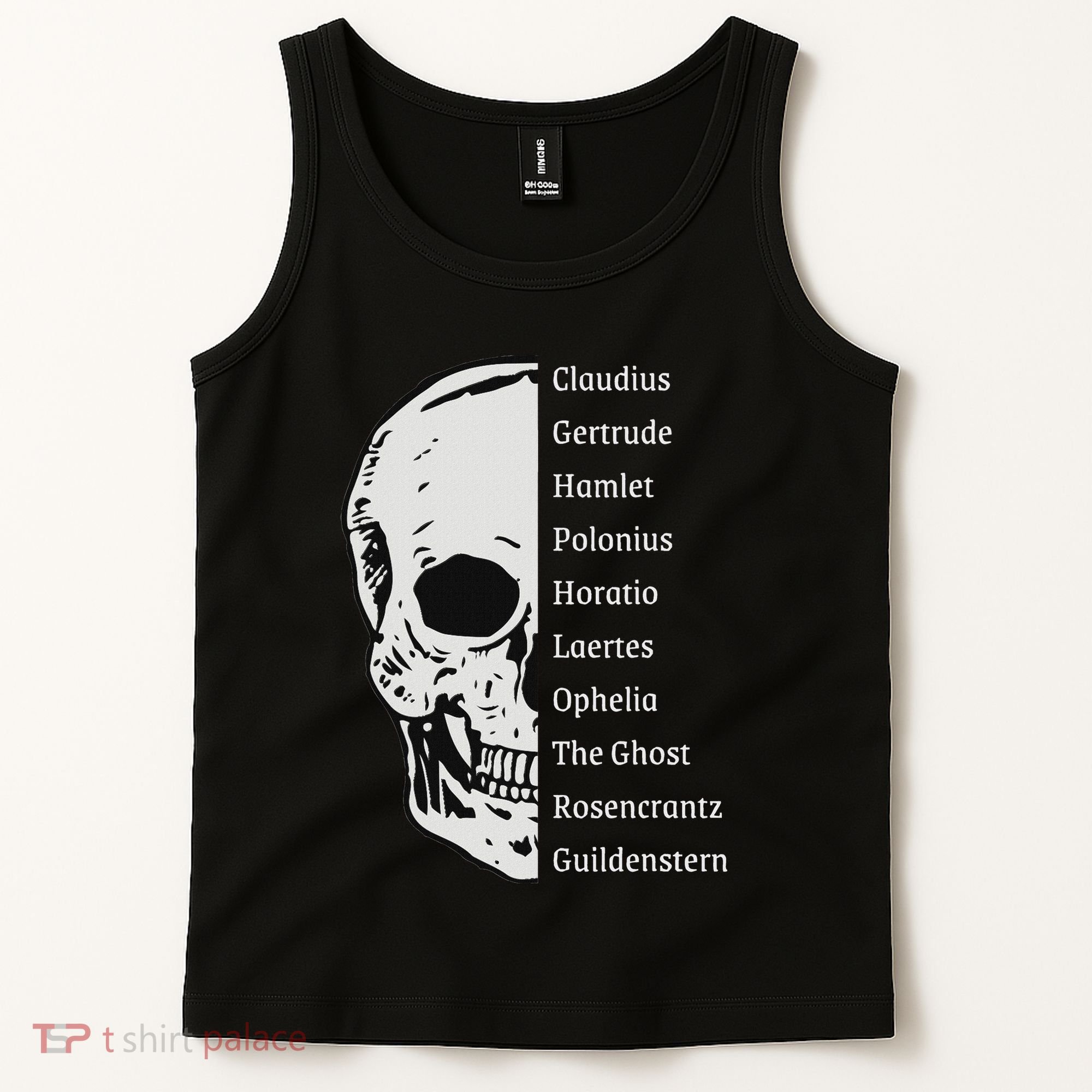 ShakespeareS Hamlet Cast & Skull Tank Top