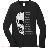 ShakespeareS Hamlet Cast & Skull Women's Long Sleeve Shirt thumb 0