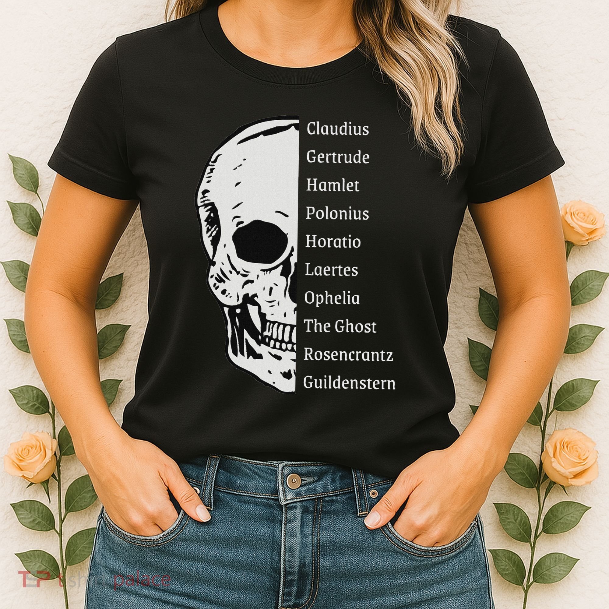 ShakespeareS Hamlet Cast & Skull Women's T-Shirt