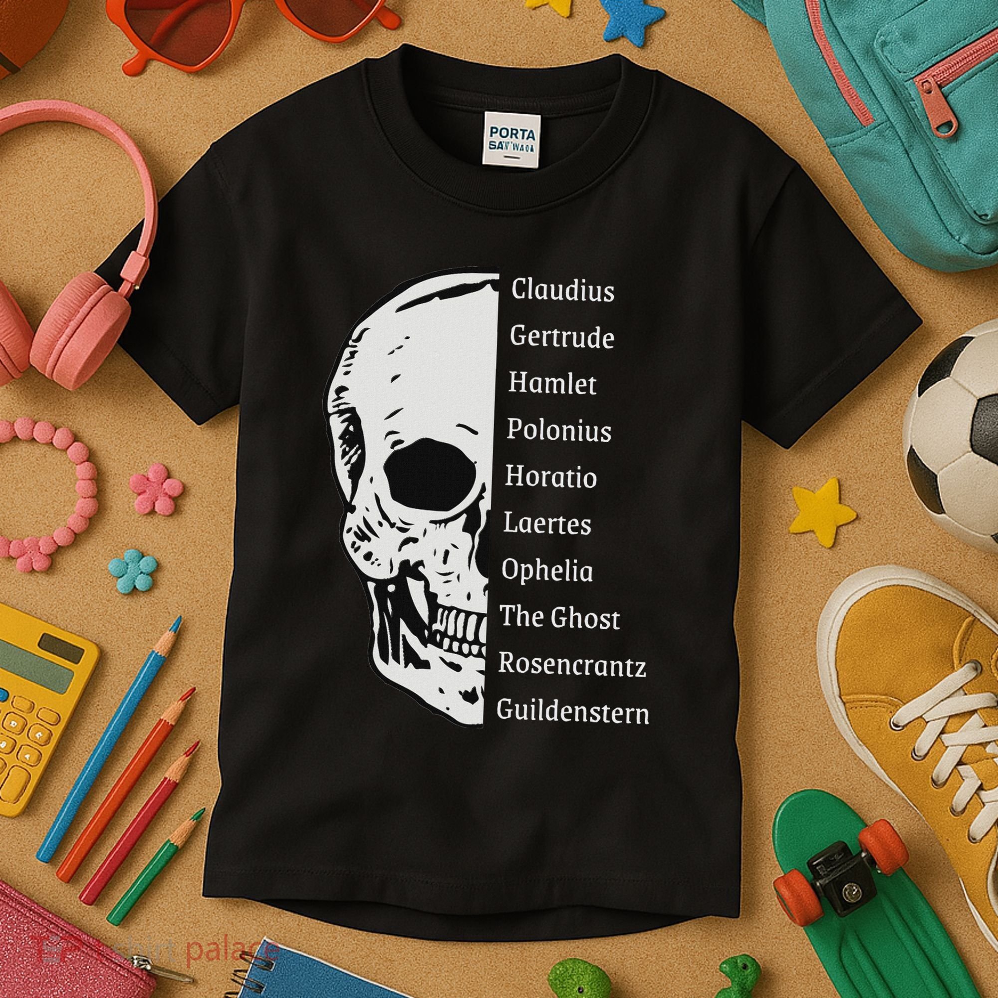 ShakespeareS Hamlet Cast & Skull Kids T-Shirt