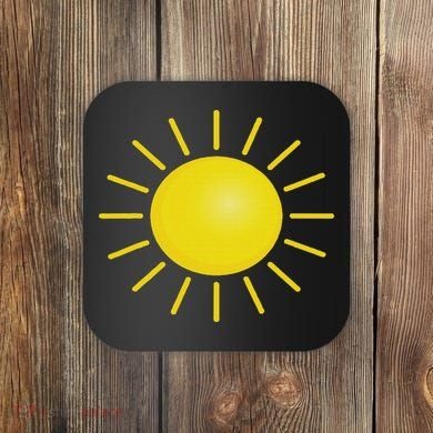 Sun Halloween Costume Funny Halloween Coaster