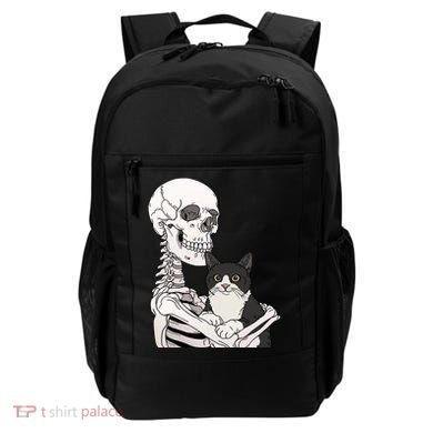 Skeleton Holding Cat Backpack