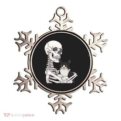 Skeleton Holding Cat Ornament