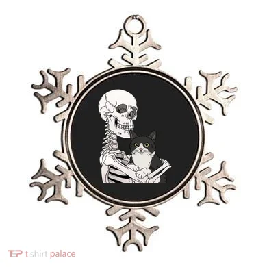 Skeleton Holding Cat Ornament