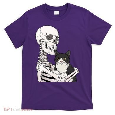 Skeleton Holding Cat T-Shirt