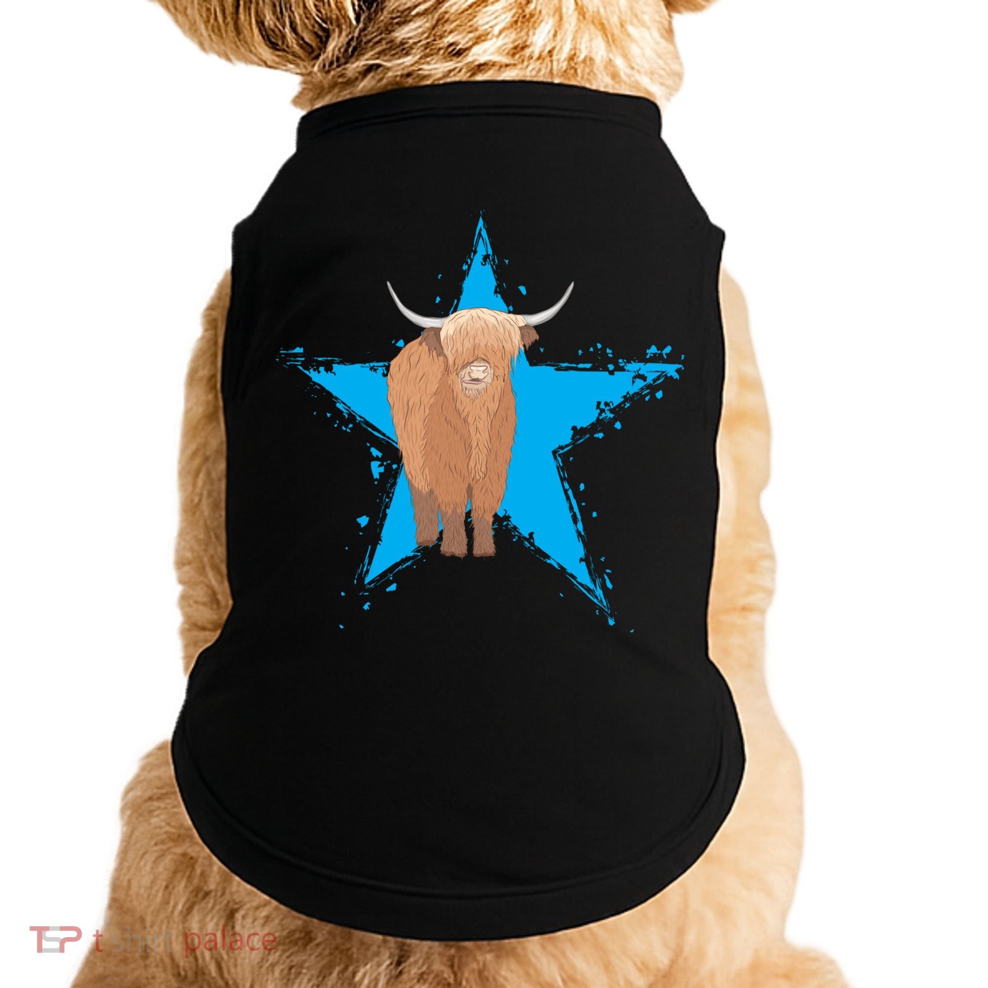 Scottish Highland Cow Star Cow Love Scottish Highland Cows Gift Doggie Tank