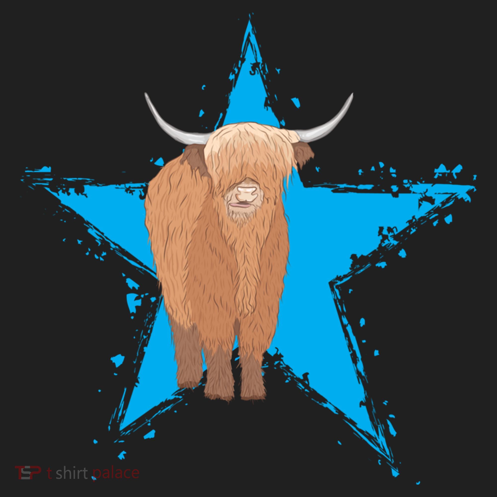 Scottish Highland Cow Star Cow Love Scottish Highland Cows Gift Golf Towel