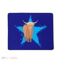 Scottish Highland Cow Star Cow Love Scottish Highland Cows Gift Mousepad thumb 0