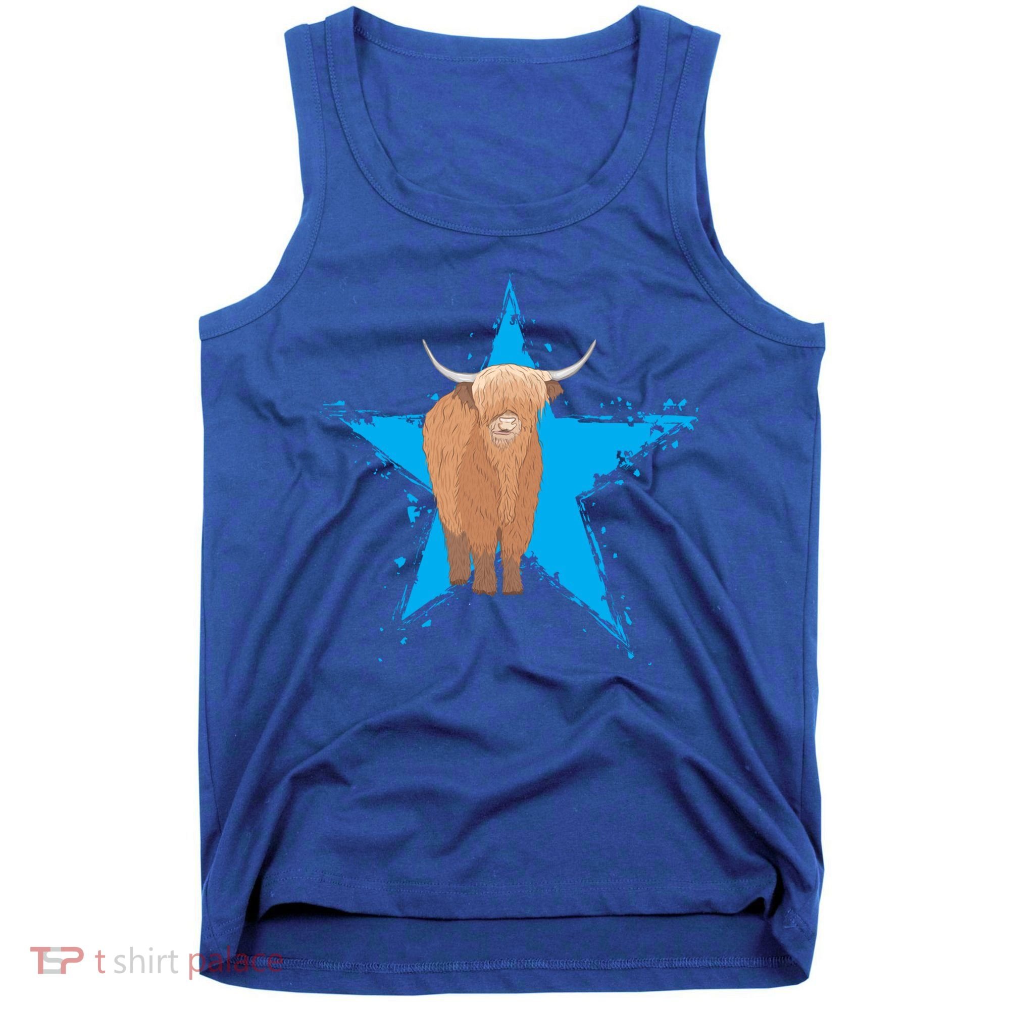 Scottish Highland Cow Star Cow Love Scottish Highland Cows Gift Tank Top