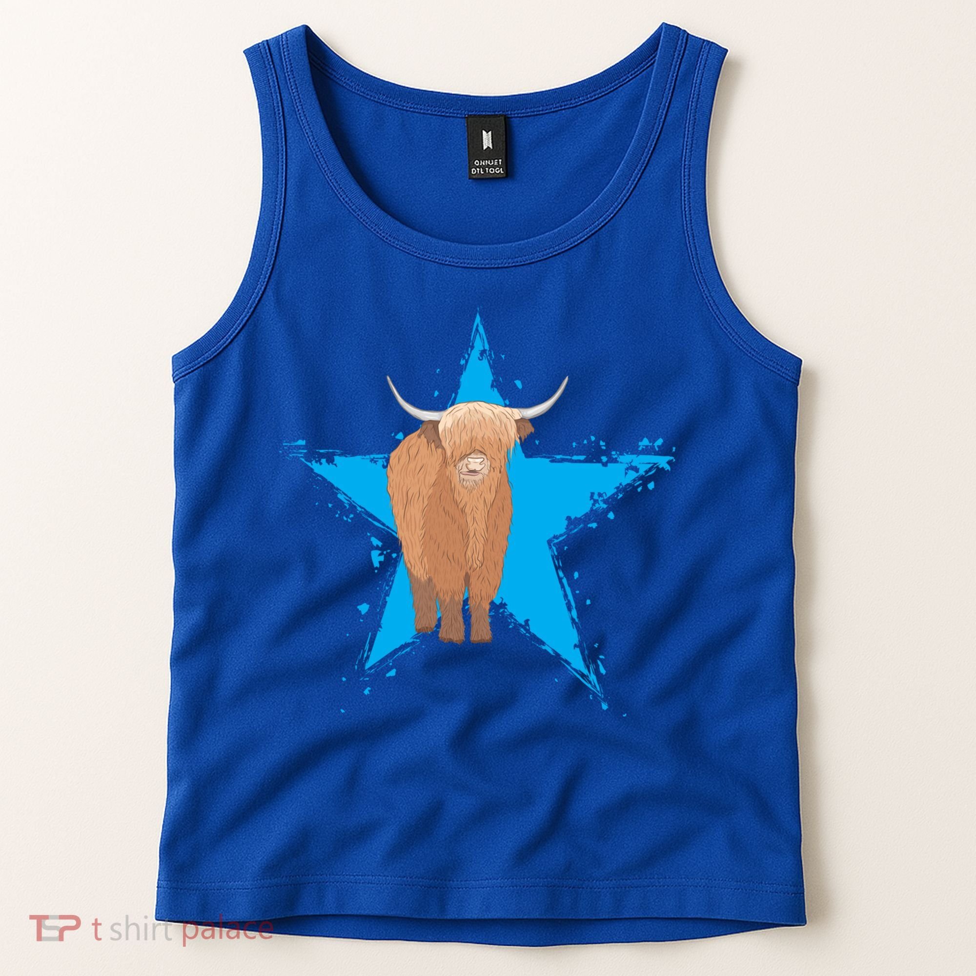 Scottish Highland Cow Star Cow Love Scottish Highland Cows Gift Tank Top