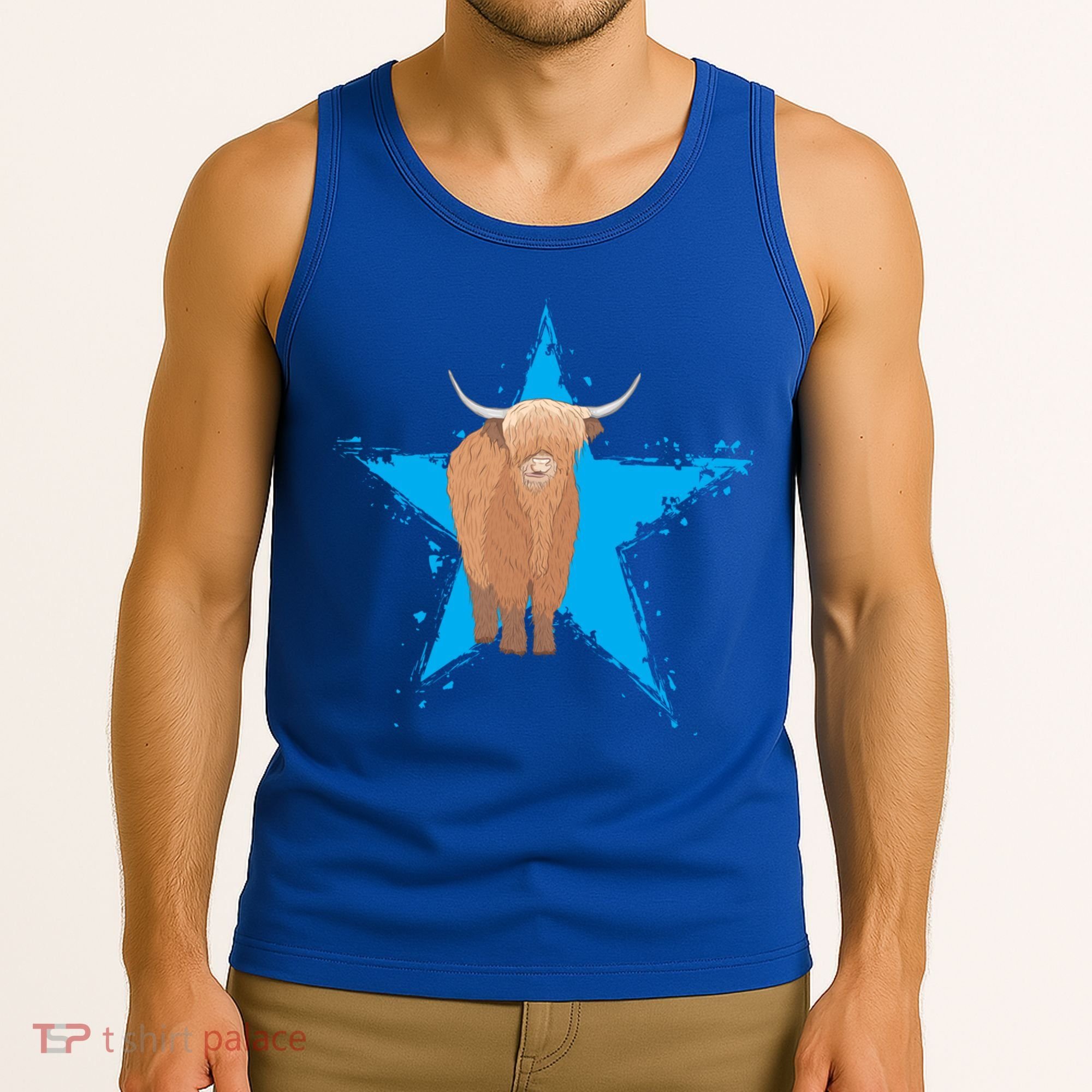 Scottish Highland Cow Star Cow Love Scottish Highland Cows Gift Tank Top