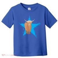 Scottish Highland Cow Star Cow Love Scottish Highland Cows Gift Toddler T-Shirt thumb 0