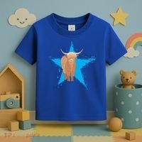 Scottish Highland Cow Star Cow Love Scottish Highland Cows Gift Toddler T-Shirt thumb 3