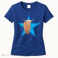 Scottish Highland Cow Star Cow Love Scottish Highland Cows Gift Women's T-Shirt thumb 0