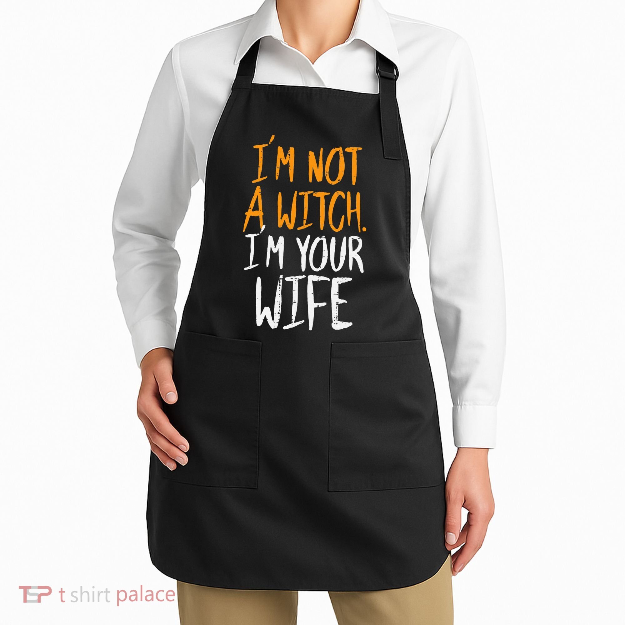 Spooky Halloween Couple Costume Witchy Love Apron