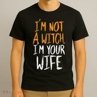 Spooky Halloween Couple Costume Witchy Love T-Shirt thumb 3