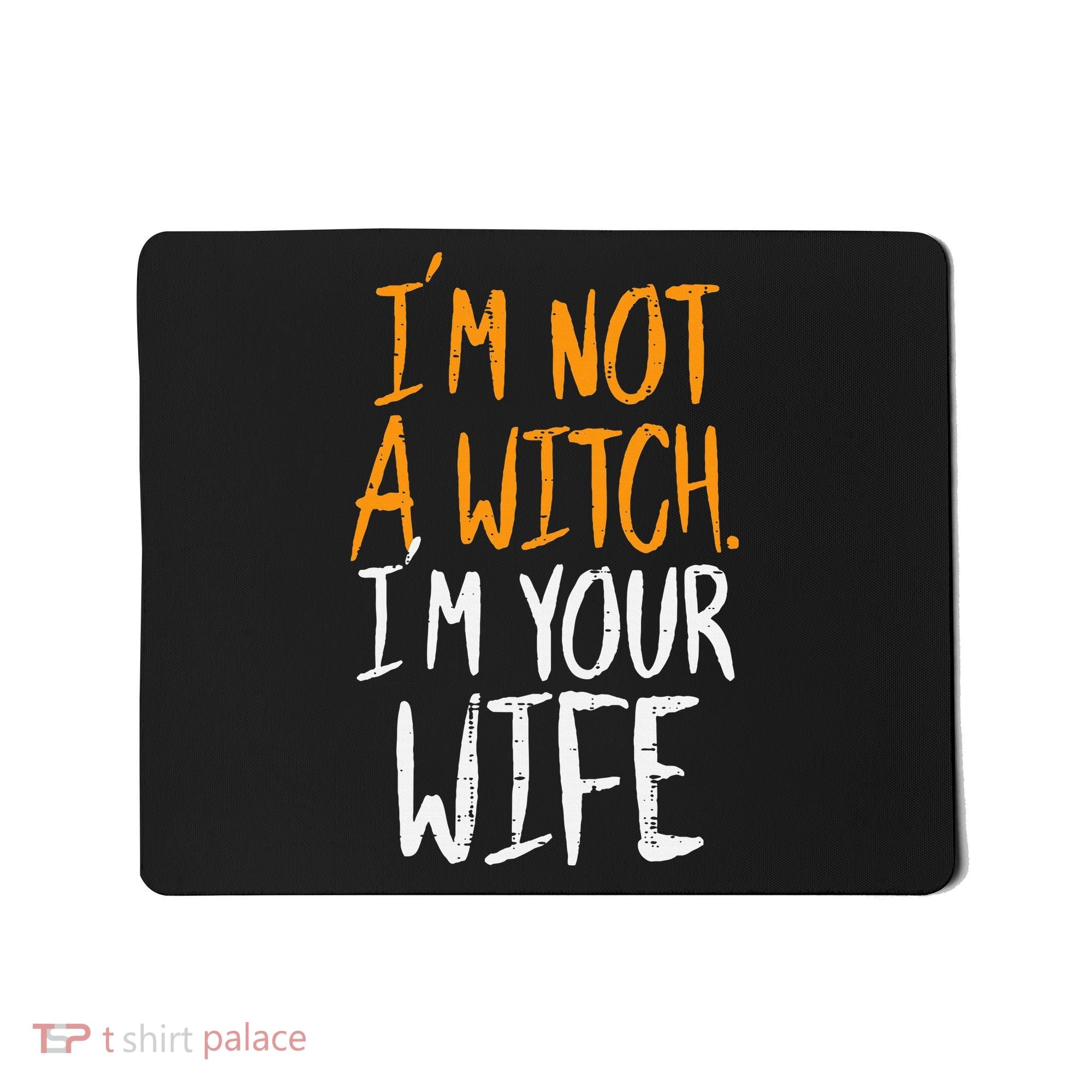 Spooky Halloween Couple Costume Witchy Love Mousepad