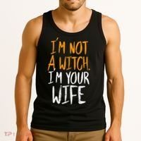 Spooky Halloween Couple Costume Witchy Love Tank Top thumb 3